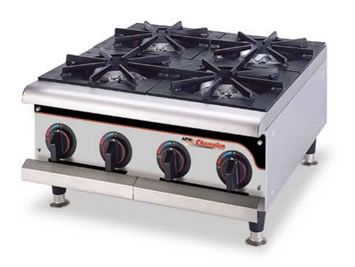 APW Wyott - Hot Plate, Countertop, 4 Burner, LP/Nat Gas