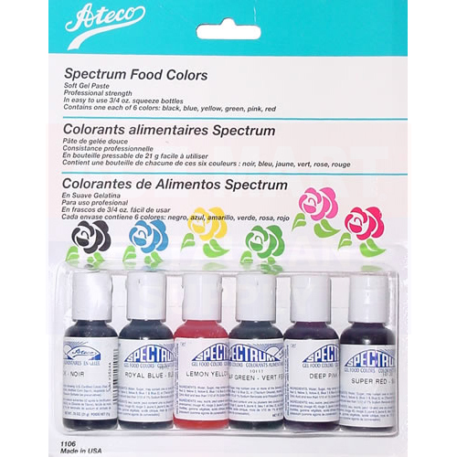 Ateco - Soft Gel Food Coloring Set