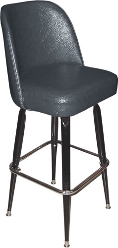 Bennington Furniture Corp. - Black Bucket Seat Bar Stool with Heavy Duty Steel Frame