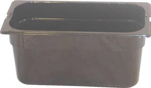 Carlisle Food Service - Food Pan, Third Size, Polycarbonate, Black, 6