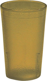 Carlisle Food Service - Tumbler, Plastic Pebbled Stacking Amber 8 oz