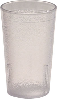 Carlisle Food Service - Tumbler, Plastic Pebbled Stacking Clear 9-1/2 oz