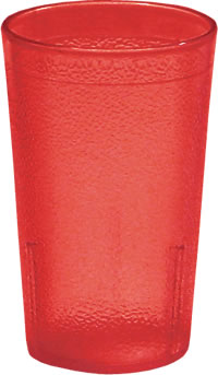 Carlisle Food Service - Tumbler, Plastic Pebbled Stacking Ruby 9-1/2 oz