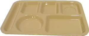 Carlisle Food Service - Tray, 6 Compartment Tan