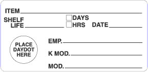 Daydots - Food Rotation Label, Shelf Life