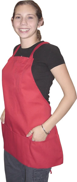 Gamco Inc. - Red 3 Pocket Bib Apron