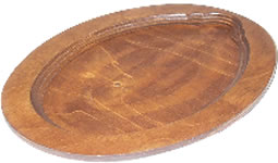 Lodge Manufacturing Co. - Serving Griddle Underliner, Wood Oval Birch