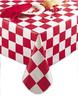 Marko By Carlisle - Tablecloth Roll, Heavy Vinyl Checkered Flag