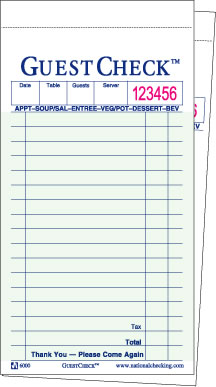 National Checking Co. - Guest Check, Duplicate, Interleaving Carbon