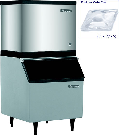 Scotsman - Modular Cube Ice Machine, 307 lb. Maker w/350 lb. Bin, 115v