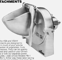 Univex Corp. - Grater/Shredder Attachment