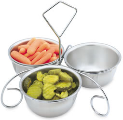 Vollrath Co. - Serving Bowl Rack, Triple Bowl, 12 oz