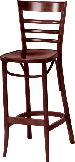 Waymar Industries - Deep Red Finish Ladderback Wood Bar Stool